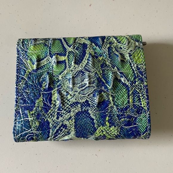 Brahmin Snakeskin Pattern Wallet in Blue and Green - Picture 5 of 5
